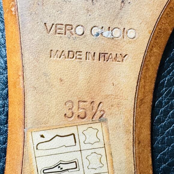 Nicholas Kirkwood Shoes Womens 5.5 Black Leather Loafer Beya Pointed Toe Gold - Picture 12 of 13